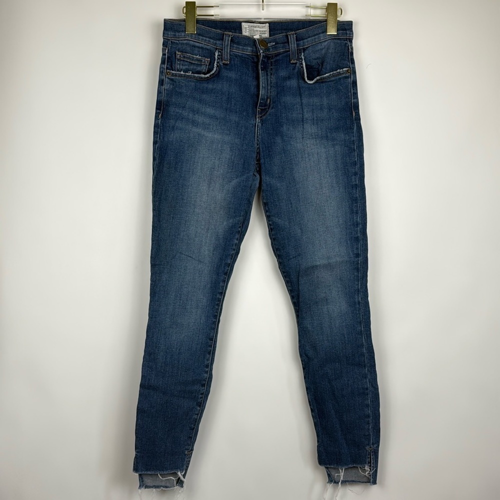 Current/Elliott The Stiletto Highwaist Skinny Jeans in Divina with Uneven Hem 28 - Picture 2 of 9